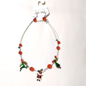 Kim Rogers Christmas earrings/necklace set NWOT